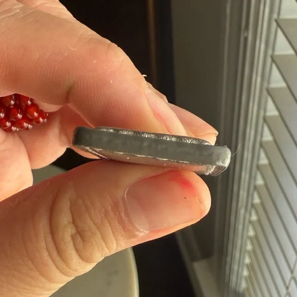 Coach Metallic Gray Silver Leather Hangtag - Picture 4 of 6